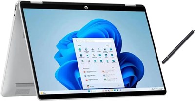 Ноутбук HP OmniBook 5 Flip 2-в-1 с 14-дюймовым сенсорным экраном Full HD+ | Процессор Intel Core 5 120U | Графика Intel | Copilot | Веб-камера | Серебристый | 8 ГБ ОЗУ DDR5 | SSD 512 ГБ | Windows 11 Home | В комплекте со стилусом 1000020549