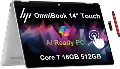 HP OmniBook 5 Flip - это ноутбук-трансформер с 14-дюймовым сенсорным экраном 2K. В нем установлен процессор Intel Core 7 150U, 16 ГБ оперативной памяти и SSD-накопитель на 512 ГБ. Клавиатура устройства оснащена подсветкой. Время автономной работы ноутбука 1000020552