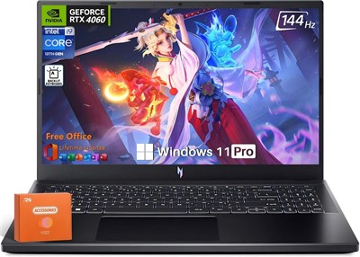 Игровой ноутбук Acer Nitro V, 15,6-дюймовый FHD IPS-дисплей с частотой обновления 144 Гц, 14-ядерный процессор Intel i9-13900H, 64 ГБ оперативной памяти DDR5, SSD-накопитель 2 ТБ, видеокарта GeForce RTX 4060, Wi-Fi 6, клавиатура с подсветкой, Windows 11 P 1000014969