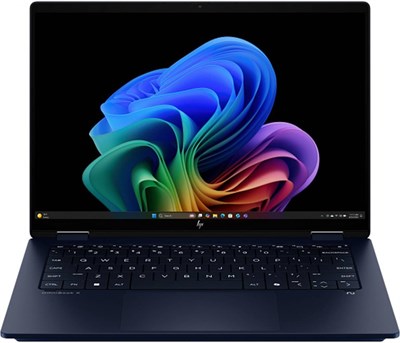 HP OmniBook X Flip 2-в-1 ноутбук с искусственным интеллектом нового поколения 14-fm0008ne, 14-дюймовый сенсорный дисплей 3K, процессор Intel® Core™ Ultra 7-256V, 16 ГБ оперативной памяти LPDDR5, SSD-накопитель 1 ТБ, клавиатура на английском/арабском языке 1000020615