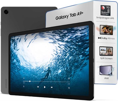 Планшет Samsung Galaxy Tab A9+, 27,94 см (11,0 дюймов), 8 ГБ оперативной памяти, 128 ГБ встроенной памяти с возможностью расширения, Wi-Fi + 5G, серый. 1000020784