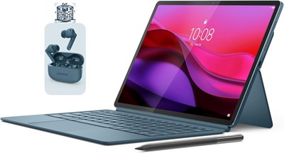 Планшет Lenovo Yoga Tab Plus + клавиатура | Процессор Qualcomm Snapdragon 8-го поколения 3 | 16 ГБ ОЗУ | 256 ГБ памяти | Графический процессор Qualcomm Adreno 750 | 12,7-дюймовый 3K-дисплей | Android 14 + беспроводные стереонаушники 1000020846