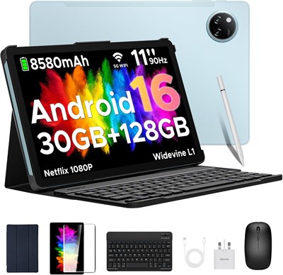 Планшет DOOGEE Tab A9 Pro+ Android 16 с клавиатурой, 30 ГБ ОЗУ + 128 ГБ ПЗУ (2 ТБ TF), игровые планшеты Widevine L1, 8580 мАч, восьмиядерный процессор Unisoc T7200, 13 МП + 5 МП, 11-дюймовый планшет с мышью, стилусом и чехлом. 1000020982