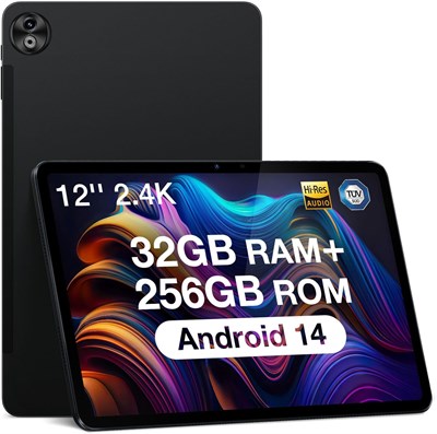 Планшет DOOGEE T20 Ultra, 12 дюймов, Android 14, игровой планшет, 32 ГБ ОЗУ, 256 ГБ ПЗУ (2 ТБ TF), восьмиядерный процессор Helio G99, аккумулятор 10800 мАч, дисплей 2.4K, 16 МП + 8 МП, две SIM-карты, планшетный ПК, 4G LTE/5G WiFi/GMS/GPS/Widevine L1 1000021006