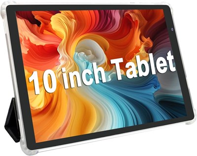 Планшет VASOUN 10 дюймов, Android 14, 32 ГБ памяти, 3 ГБ ОЗУ, совершенно новый планшет 2024 года с восьмиядерным процессором, Wi-Fi 5 ГГц, HD IPS-дисплеем, двойной камерой и Bluetooth (черный) 1000021007