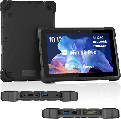 10,1-дюймовый защищенный планшет на Windows 11 Pro | Водонепроницаемость и ударопрочность IP67 | Процессор Intel Celeron J4105, 8 ГБ ОЗУ, SSD 128 ГБ | Для складов, сбора данных, логистики, строительных площадок 1000021065