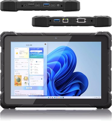 Прочный планшет, Windows 11 N100, 8 ГБ ОЗУ, 128 ГБ ПЗУ, 10,1-дюймовый промышленный планшетный ПК с батареей 8000 мАч/7,6 В/SIM-картой 4G/GPS/Wi-Fi 5/BT5.0/FHD для работы на открытом воздухе в полевых условиях 1000021139