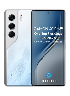 Camon 40 Pro Dual SIM Glacier White 12GB RAM 256GB 5G - версия для Ближнего Востока 1000021458