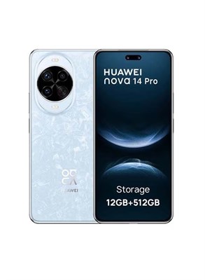 Nova 14 Pro Dual SIM 4G Crystal Blue 12GB RAM 512GB с быстрой зарядкой HUAWEI SuperCharge Turbo 100W — версия для Ближнего Востока 1000021477