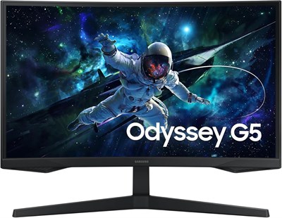 Игровой изогнутый монитор Samsung Odyssey G5 G55C QHD 27 дюймов, частота обновления 165 Гц и время отклика 1 мс (MPRT), радиус кривизны 1000R, AMD FreeSync, версия для Ближнего Востока (новая модель) - LS27CG552EMXUE 1000021532