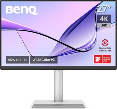 Монитор BenQ MA270U 27 дюймов, разрешение 4K 3840x2160, для MacBook® Pro/Air, два порта USB-C, поддержка питания 90 Вт, функция Mac Color Match, USB-концентратор, регулировка яркости и громкости на Mac, регулируемая по высоте и наклону подставка, цветовой 1000021543