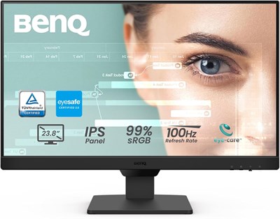 Игровой монитор BenQ GW2490 100 Гц, 24 дюйма, Full HD 1920x1080p | IPS | Технология защиты зрения | Снижение уровня синего света | Антибликовое покрытие | Адаптивная яркость | Встроенные динамики | DisplayPort | HDMI x 2 1000021548