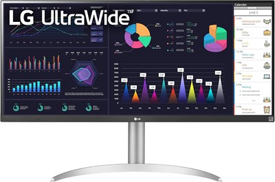 Монитор LG 34WQ650 W, 34 дюйма, соотношение сторон 21:9, UltraWide, Full HD, разрешение 2560 x 1080, IPS, черный, 34WQ650-W.AUS 1000021612