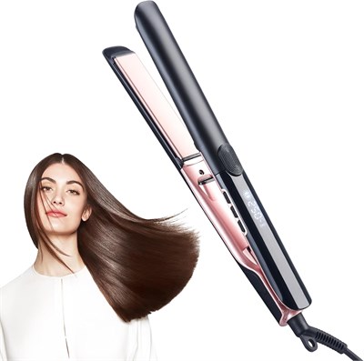 Вибрационный керамический турмалиновый ионный выпрямитель для волос, керамический выпрямитель с функцией легкого скольжения для создания волн, локонов и гладкости, профессиональный инструмент для укладки. 1000022166