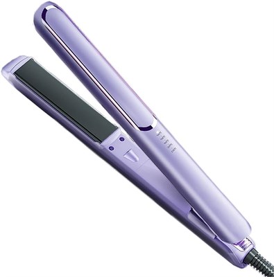 Профессиональный салонный выпрямитель для волос TERRIFI, подходит для густых кудрявых волос, защита от ожогов, двойная функция: выпрямление и завивка, идеальный подарок для женщин, любимых, подруг (фиолетовый). 1000022222
