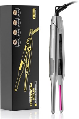 Маленький выпрямитель для волос в форме карандаша, 2 в 1: выпрямитель и плойка для коротких волос и бороды, регулируемая температура, плавающие пластины с керамическим турмалиновым покрытием, мини-выпрямитель для краев волос. 1000022315