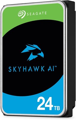 Seagate Skyhawk AI, 24 ТБ, внутренний видеонакопитель, 3,5 дюйма, SATA, 6 Гбит/с, кэш 512 МБ, для системы видеонаблюдения DVR/NVR, FFP (ST12000VEZ008) 1000022500