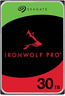 Внутренний жесткий диск Seagate IronWolf Pro 30 ТБ для сетевого хранилища (NAS), 3,5 дюйма, 7200 об/мин, CMR, 512 МБ кэш-памяти, SATA 6 ГБ/с + 3 года сервисного обслуживания для восстановления данных. Модель: ST30000NT011 1000022516