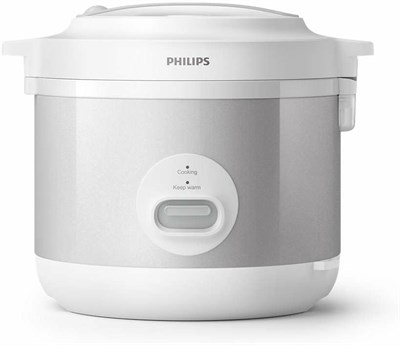Рисоварка Philips - 3D-нагрев - 1,8 л, на 10 чашек, 3 функции в 1: приготовление, приготовление на пару и поддержание тепла, 4-слойная алюминиевая кастрюля с антипригарным покрытием - HD3008/30 1000022604