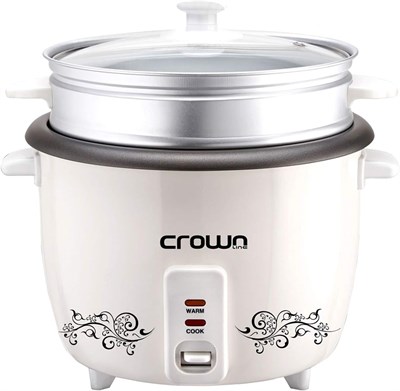 Рисоварка Crownline с пароваркой, белая, маленькая, RC-169 1000022623