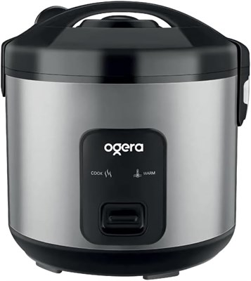 Электрическая рисоварка Ogera | 1,8 л, нержавеющая сталь | Антипригарное покрытие | Функции приготовления и подогрева | 700 Вт | OG9503RC | Гарантия 2 года 1000022661