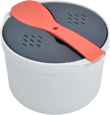 Набор кухонных принадлежностей Joyzan для микроволновой печи: рисоварка, пароварка, сито для приготовления овощей и фруктов. 1000022802