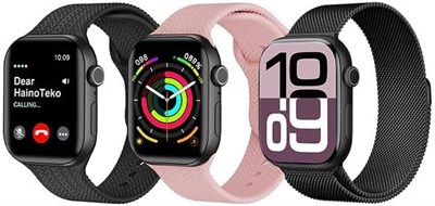 Женские смарт-часы HainoTeko SQ17 оснащены AMOLED-дисплеем, имеют 3 пары ремешков и беспроводное зарядное устройство, их цвет - черный 1000023016