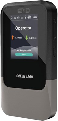 Портативный Wi-Fi роутер Green Lion 5G/4G, слот для ESIM и Nano SIM-карт, компактный Wi-Fi 6, TFT-дисплей, до 31 устройства и 12 часов работы от батареи, аккумулятор 4000 мАч, карманный размер для путешествий и дома. 1000023848