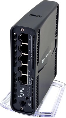 Беспроводной маршрутизатор Mikrotik hAP ax2 с гигабитным Ethernet-портом, двухдиапазонным (2,4 ГГц / 5 ГГц), черный. 1000023877