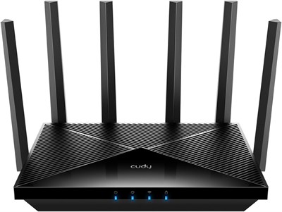 Игровой двухдиапазонный WiFi-роутер Cudy BE6500, порт WAN 2,5 ГГц, скорость 6500 Мбит/с, VPN-клиент и сервер, управление через приложение Cudy, четырехъядерный процессор Broadcom 2 ГГц, WR6500H 1000023923