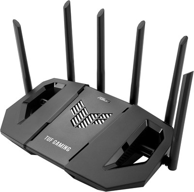 ASUS TUF Gaming BE9400 Tri Band WiFi 7 (802.11be) Расширяемый игровой маршрутизатор: четыре порта 2.5G, трехступенчатая переадресация портов, функция Smart Home Master, поддержка AiMesh и AiProtection — черный 1000023929