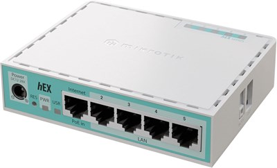 Mikrotik - HEX 5-портовый гигабитный маршрутизатор с оперативной памятью 512 МБ (E50UG) 1000023939