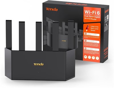 Маршрутизатор Tenda AX1500 WiFi 6 (RX2L Pro) — интеллектуальный двухдиапазонный гигабитный WiFi-маршрутизатор для дома, вертикальный дизайн, 4 порта GE, большой радиус действия, поддержка VPN, WPA3, простая настройка и родительский контроль. 1000023956