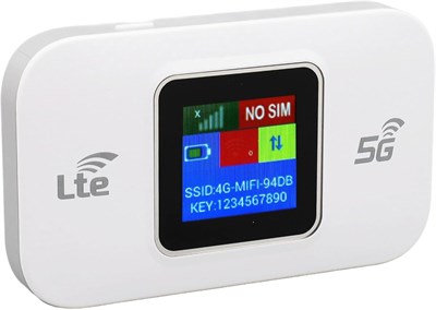 Портативный Wi-Fi роутер 4G LTE с SIM-картой, миниатюрный умный карманный роутер — высокоскоростная портативная точка доступа 300 Мбит/с для 10 устройств, аккумулятор 3000 мАч, портативный дорожный Wi-Fi роутер для дома и путешествий. 1000018515