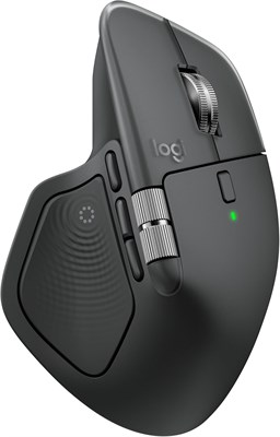 Logitech MX Master 4, эргономичная беспроводная мышь с улучшенной тактильной обратной связью, сверхбыстрой прокруткой, зарядкой через USB-C, Bluetooth, Windows, MacOS — графитовый цвет. 1000024337