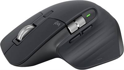 Logitech MX Master 3S — беспроводная высокопроизводительная мышь с ультрабыстрой прокруткой, эргономичной конструкцией, разрешением 8K DPI, функцией отслеживания движения по стеклу, тихими щелчками, USB-C, Bluetooth, совместимостью с Windows, Linux и Chro 1000024344