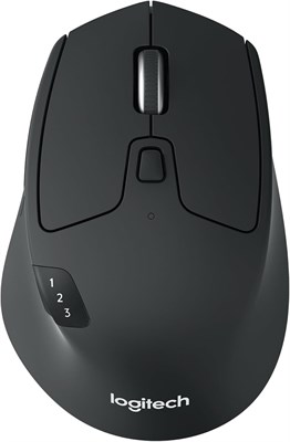 Беспроводная мышь Logitech M720 Triathlon, совместимая с различными устройствами, Bluetooth и 2,4 ГГц, с USB-приемником Unifying, разрешение 1000 DPI, 8 кнопок, срок службы батареи 24 месяца, подходит для ноутбуков/ПК/Mac/iPad OS — графитово-черный. 1000024345
