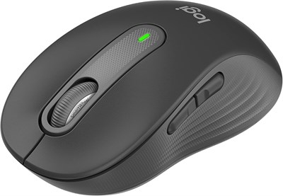Беспроводная мышь Logitech Signature M650 — для рук маленького и среднего размера, срок службы батареи 2 года, бесшумные щелчки, настраиваемые боковые кнопки, Bluetooth, совместимость с несколькими устройствами (графитовый цвет) 1000024351