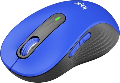 Беспроводная мышь Logitech Signature M650 L Full Size — для больших рук, прокрутка с помощью SmartWheel, Bluetooth, 24 месяца работы от батареи, бесшумные щелчки, настраиваемые боковые кнопки, эргономичная форма — классический синий цвет. 1000024363