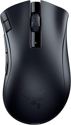 Игровая беспроводная мышь Razer DeathAdder V2 X HyperSpeed: отмеченный наградами эргономичный дизайн, сверхбыстрая скорость HyperSpeed, 7 программируемых кнопок, механические переключатели Gen 2, оптический сенсор 5G 14K DPI — черная. 1000024389