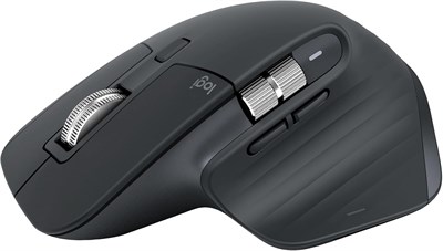 Logitech MX Master 3S — беспроводная высокопроизводительная мышь, сверхбыстрая прокрутка, эргономичная, 8K DPI, сэмплирование на стекле, тихие щелчки, Bluetooth, Windows, Linux, Chrome — графитовый цвет. 1000024399