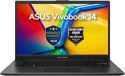 Черный ноутбук ASUS Vivobook Go 14 оснащен процессором AMD Ryzen 5 7520U, графикой AMD Radeon, 8 ГБ оперативной памяти, 512 ГБ SSD, 14-дюймовым FHD-дисплеем и предустановленной операционной системой Windows 11 [E1404FA-EB165W] 1000024417