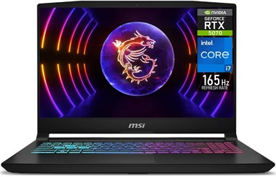 Игровой ноутбук MSI KATANA 15HX оснащен процессором i7-14650HX 14-го поколения, 16 ГБ оперативной памяти DDR5, SSD накопителем объемом 1 ТБ. Дисплей ноутбука имеет размер 15,6 дюймов с разрешением QHD 2560x1440 и обновлением 165 Гц. Графическое ядро NVIDI 1000024454