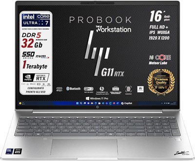 HP ProBook G11 является ноутбуком с процессором Intel® Core™ Ultra 7 155H, 16 ядрами, твердотельным накопителем PCI 1 ТБ, 16-дюймовым IPS-дисплеем WUXGA, 32 ГБ оперативной памяти DDR5, поддержкой Wi-Fi 6 и Thunderbolt. Также в ноутбуке установлена видеока 1000024482