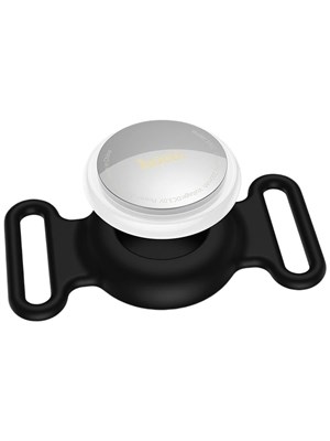 Белая Bluetooth метка Airtag прикреплена к ошейнику животного // белый GPS смарт-трекер 1000024622
