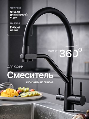 Кухонный кран с возможностью подключения к системе фильтрации для получения питьевой воды 1000025167
