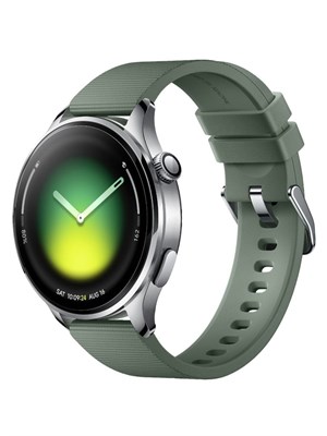 Xiaomi Watch 5 - это смарт-часы с 47-миллиметровым корпусом и зеленым ремешком 1000026327