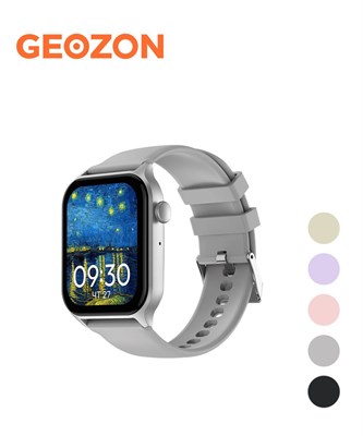 Серебристые умные часы GEOZON Style с диаметром 38 мм 1000026329