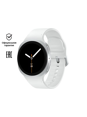 Samsung Galaxy Watch 8 LTE (РСТ) в серебристом цвете с диаметром 40 мм - это умные часы 1000026338