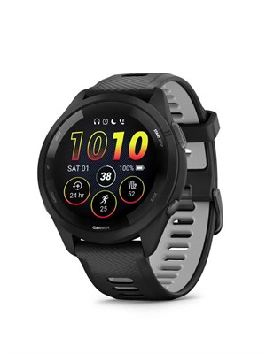 Черные смарт-часы Garmin FORERUNNER 265 с AMOLED дисплеем и диаметром 46 мм 1000026403